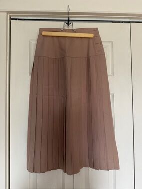 Christian Dior Pleated Midi Skirt in Dusty Rose